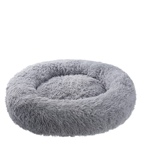 PETSTUFF Hundebett Rund rutschfest waschbar Farb- und Größenwahl, hellgrau, Ø 120 cm
