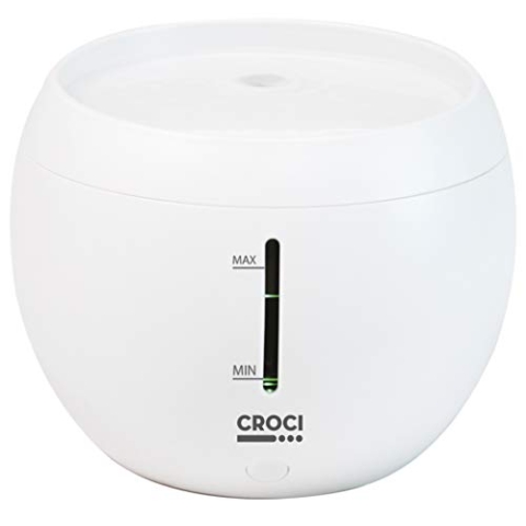 Croci Aqua-Brunnen für Katzen und Hunde, TDS-Wasserqualitätsanzeige, doppeltes Filtersystem, Wasserstandssensor, Filterwechselsensor, geräuschlos, Fassungsvermögen 2 l