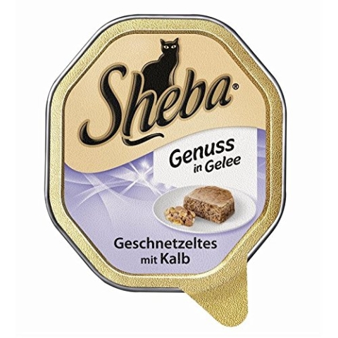 Sheba Katzenfutter Nassfutter Delikatesse in Gelee mit Huhn, 1 x 85g Schale