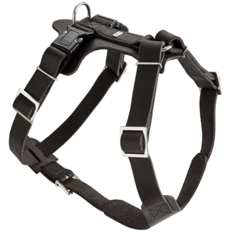 HUNTER AALBORG Hundegeschirr, Leder, XS, schwarz