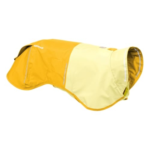 Ruffwear Sun Shower X-Small Hunde-Regenjacke, Allwetter-Hundemantel, wasserdichte Hundejacke, leichte wetterfeste Hundeweste und Hunde-Regenmantel, Größe XS, Mineralgelb