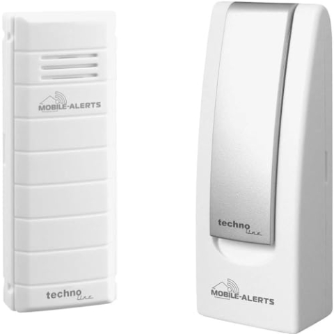 Mobile Alerts MA 10001 Starter Set Hausüberwachungssystem,2-teilig, inklusive Gateway und Temperatursender MA 10100 (mit Alexa kompatibel) zur Temperaturüberwachung, 4x2,5x10,3cm