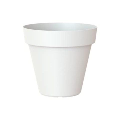 Artevasi Capri-Topf, Runder Plastiktopf, 60cm, Farbe: Weiß