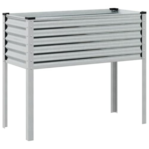 vidaXL Pflanzkübel 100x41x90 cm Verzinkter Stahl, Pflanzgefäß, Tomaten Pflanzkübel, Kräuterbeet, Blumenkasten, Pflanzkasten, Garten Pflanzkübel