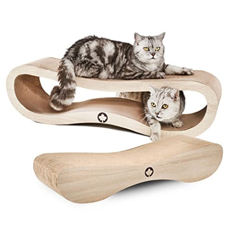 CanadianCat Company | MEGA SPARPACK XXL | Orbit und Satellite 2.0 im Set | Natur | mit Katzenminze | Qualitäts-Pappe | 2 Kratzmöbel/Kratzbretter