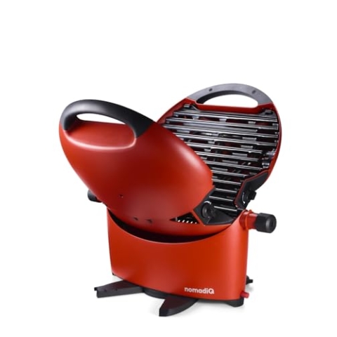 NOMADIQ BBQ Camping | Tischgrill | Compact | 2 Brenner | gasgrill Camping | gasgrill Balkon Wohnmobil | grillplatte, Portable, Outdoor, Barbecue, Outdoor kocher