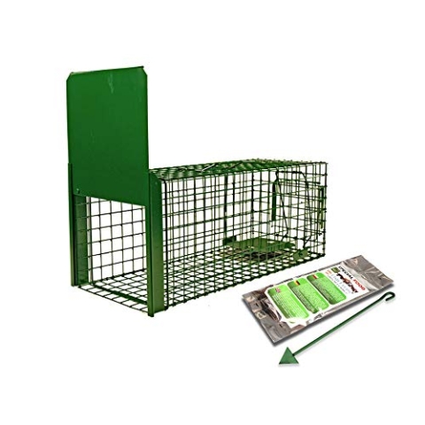Holtaz Fallen Strong Grün 102x34x34 cm 1 Tür Marderfalle Katzenfalle Fuchsfalle Biberfalle Tierfalle Kastenfalle Drahtfalle Lebendfalle Mit Extra Köder