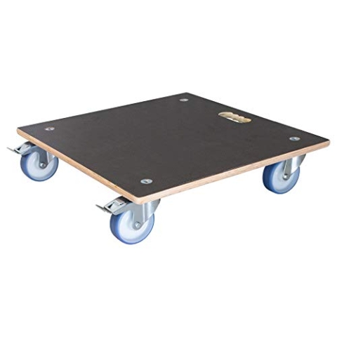 WAGNER Pflanzenroller Maxigrip 58 x 58 x 14,5 cm I Kübelroller f. Außenbereich + Innenbereich I Transportroller FSC®-Schichtholz I 2 Total-Feststeller I Tragkraft 200 kg I Made in DE - 20135801