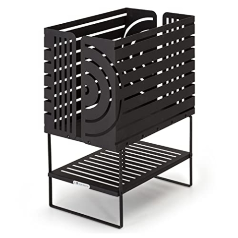 Blumfeldt Feuerschale, Outdoor Stahl-Feuerkorb Groß für den Garten, Balkon & Camping, Tragbare Feuerschale 54 cm, Robuste Feuerschalen mit Standfuß, Wetterfeste Feuerschale, Rechteckige Feuerstelle