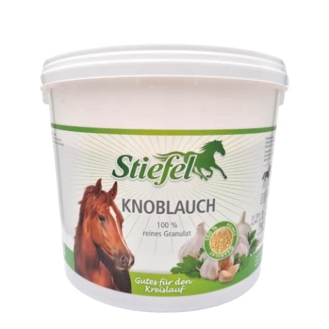 Stiefel Knoblauch für Pferde, 100% reines Granulat, Unterstützung des Kreislaufs & der Darmflora. 3kg