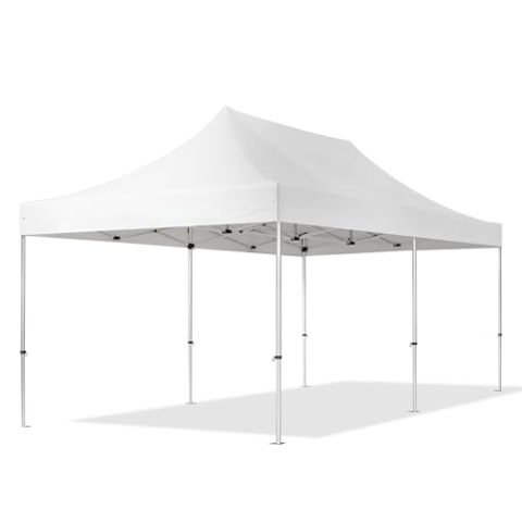 TOOLPORT Faltzelt Professional 3x6 m ohne Seitenteile Faltpavillon ALU Pavillon Partyzelt in weiß