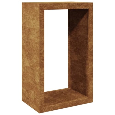 vidaXL Brennholzregal, Kaminholzregal mit Stauraum, Holzregal Holzlager für Brennholz, Außen Feuerholzregal Kaminholzständer, Wetterfester Stahl