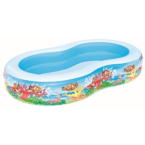 Bestway 54118B-02 - Clownfish Lagoon Planschbecken, 262 x 157 x 46 cm