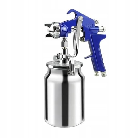 Rosfix LVLP Lackierpistole – 1L Metallbehälter, 1,4mm Düse | Edelstahl Nadel, geringes Spritzbild | Ideal für Türen, Fenster, Schränke | Spritzpistole