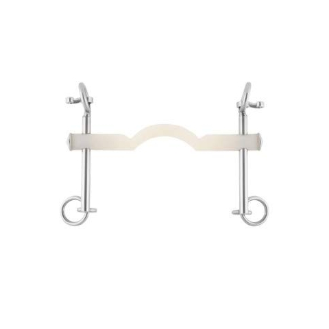NATHE Kandare 15 mm mit Zungenfreiheit und kurzen Anzügen