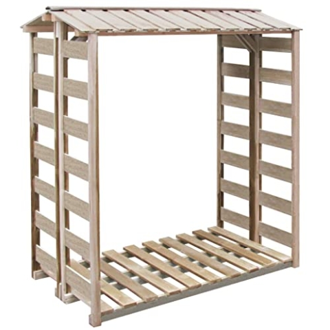 vidaXL Brennholz-Lagerschuppen Kaminholzregal Brennholz-Unterstand Brennholzregal Kaminholz-Unterstand 150x90x176 Kiefernholz Imprägniert