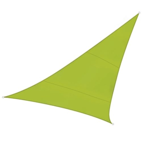 Perel Sonnensegel, wasserabweisend, 3.6 x 3.6 x 3.6 m, 160 g/m², Polyester, Dreieck, Limonengrün