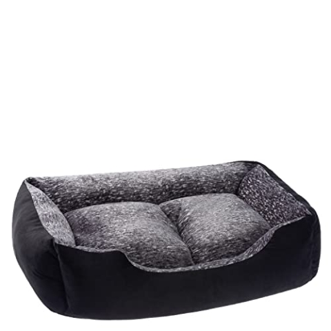 PETSTUFF Hundebett Kissen herausnehmbar waschbar Farb- und Größenwahl, schwarz, XL