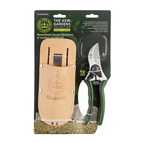 Spear & Jackson CUTTINGSET4K Kew Gardens Kollektion Bypass-Gartenschere mit Holster im Set