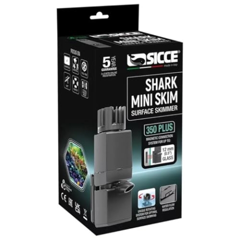 Sicce Shark Mini Skim 350 Plus Oberflächenschaum für Meerwasseraquarium