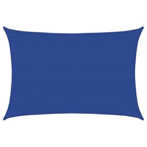 vidaXL Sonnensegel, UV Schutz Sonnenschutz für Terrasse Balkon Garten, Windschutz Wetterschutz Rechteckig, Sonnendach, 160g/m² Blau 4x6m HDPE