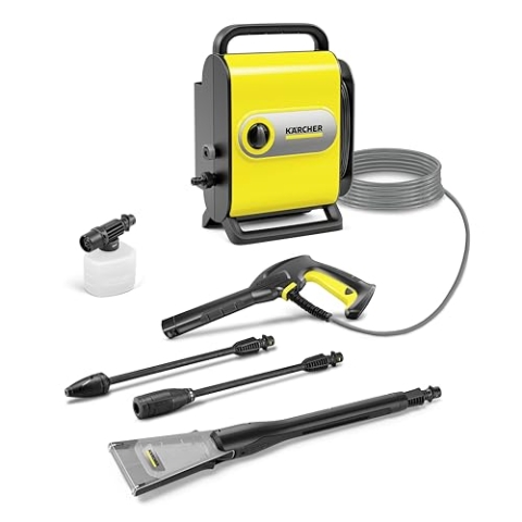 Kärcher Hochdruckreiniger K Silent eco!Booster, Druck: max. 130 bar, Fördermenge max 420 l/h, extrem leise, mit eco!Booster für effiziente Reinigung, gelb