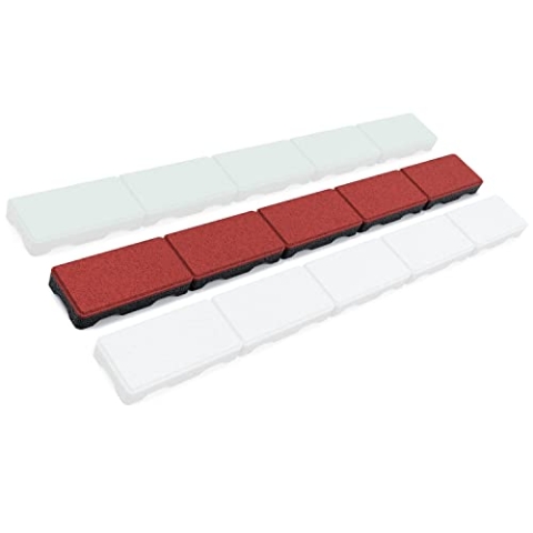 RDX Racedesign Secuplay Gummi Mähkante - 100x10x3,6cm - Rot - 10er Pack