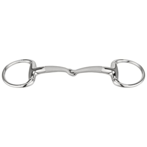Sprenger SATINOX Olivenkopf Unterlegtrense 14 mm einfach gebrochen - Edelstahl rostfrei, 105 mm Weite