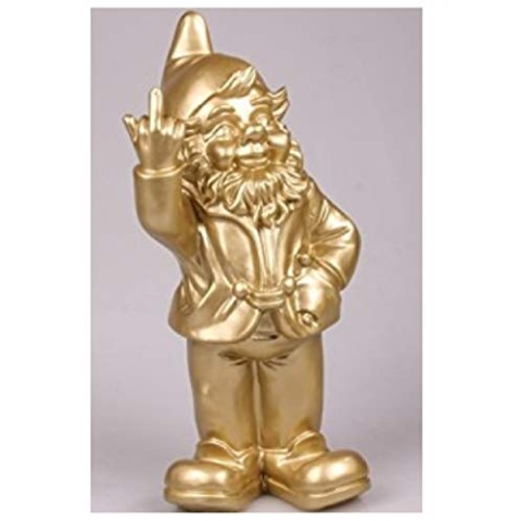 Stoobz PP 005FC Freche Gartenzwerg-Figuren für Haus und Garten, 15 x 12 x 32 cm