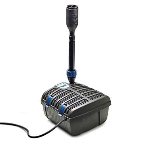 OASE 70233 Filtral UVC-Klärer 1500 - Unterwasserfilter, Teichklärer, Wasserspiel, inkl. 3 Fontänenaufsätzen für verschiedene Wasserspielvariationen für Teiche bis 1,5 m³, Schwarz