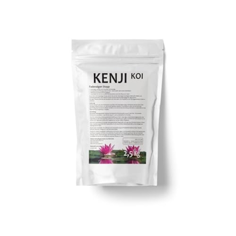 KENJI KOI Fadenalgen Stopp 2,5kg Effektiv Fadenalgen behandeln | 2,5kg für 75.000L | Hohe Reichweite | Unschädlich | Fadenalgen entfernen & vorbeugen | Fadenalgen Stop | Fadenalgen Vernichter