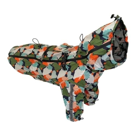 Croci Hiking Regenmantel für Hunde, tragbar, Go Harlequin, Größe 50 cm – 380 g