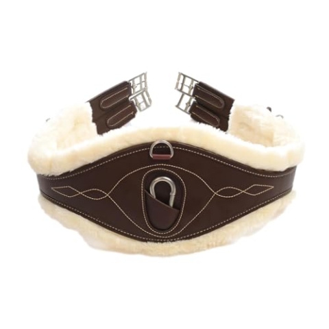 Kentucky Horsewear - Gurt - Anatomischer Gurt Wolle/Fell braun 135 cm
