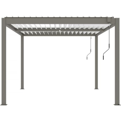 Bioklimatische Pergola "Windsor" - 3 x 4 m - Taupe