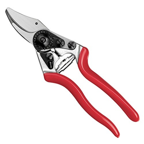 FELCO 6 Einhand Gartenschere (Baumschere für mittelgroße Hände, Länge 195 mm, Rebschere mit spitz zulaufendem Schneidkopf, Griff aus Aluminium)