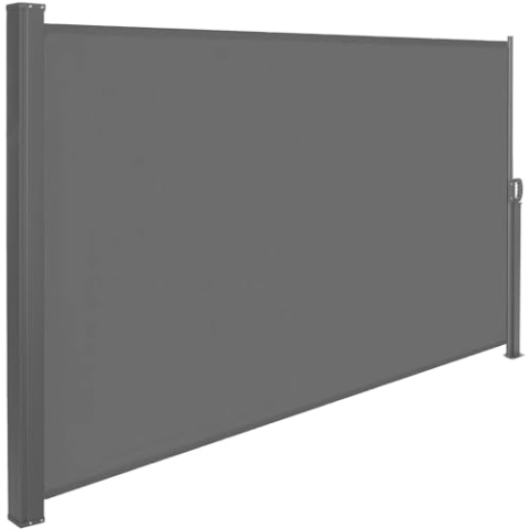 SPRINGOS Seitenmarkise 160 x 300 cm ausziehbar Sichtschutz Sonnenschutz Blickdicht Seitenrollo für Terrasse Garten Balkon