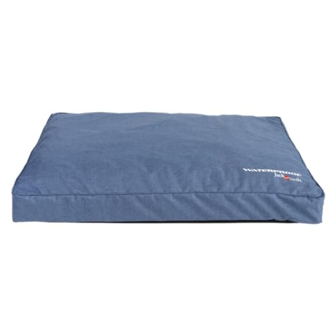 JACK AND VANILLA – Wasserdichtes Hundebett – Wasserdichter, langlebiger Korb mit allem Komfort für kleine Hunde – Leicht zu waschen – Farbe Blau, XL, 120 x 80 x 14 cm