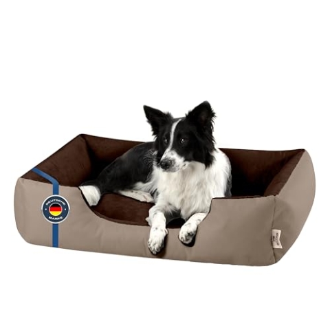 BedDog Hundebett L - Hundekissen - Hundekorb - Hundecouch - Hundesofa - Bezug abziehbar, Waschbar, für Mittel-Kleine Hunde