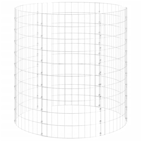 vidaXL Gartenkomposter Ø100x100 cm Verzinkter Stahl, Komposter, Abfallkomposter, Gartenkompostbehälter, Kompostbehälter, Abfall-Komposter