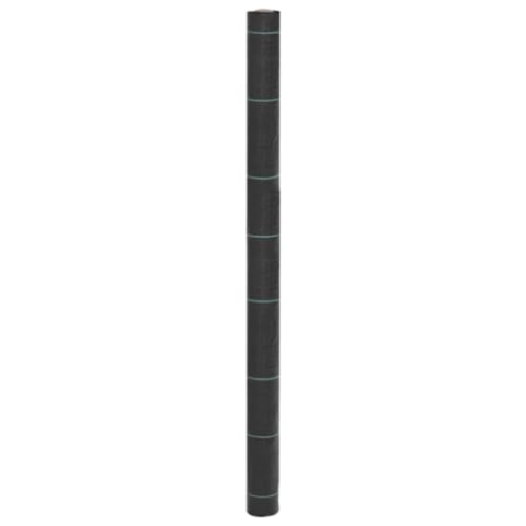 vidaXL Unkrautvlies, Gartenvlies gegen Unkraut, Unkrautfolie Wasserdurchlässig UV-stabilisiert, Unkrautflies Mulchfolie Bodengewebe, Schwarz 1,5x200m PP