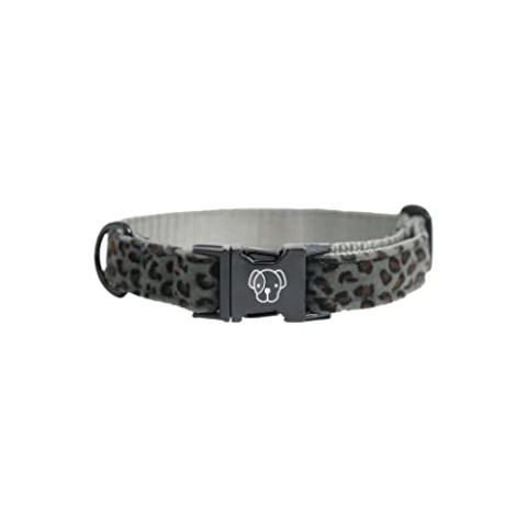 Kentucky Dogwear Hundehalsband mit Tiermuster, Größe:XS(25-38cm), Farbe:Leopard grau