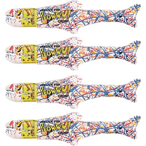 Yeowww! 100% Bio DuckyWorld Katzenminze Blatt & Blüte Katzenspielzeug SEELACHS 4 Pack