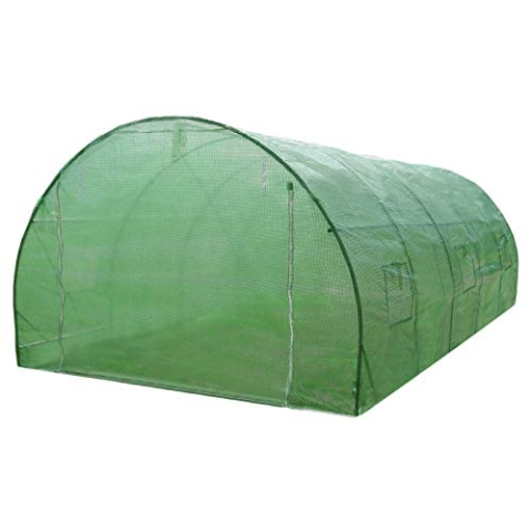 Polytunnel mit Folie Gewächshaus Treibhaus Tomatenhaus Pflanzenhaus Folientunnel 25mm 6m x 3m
