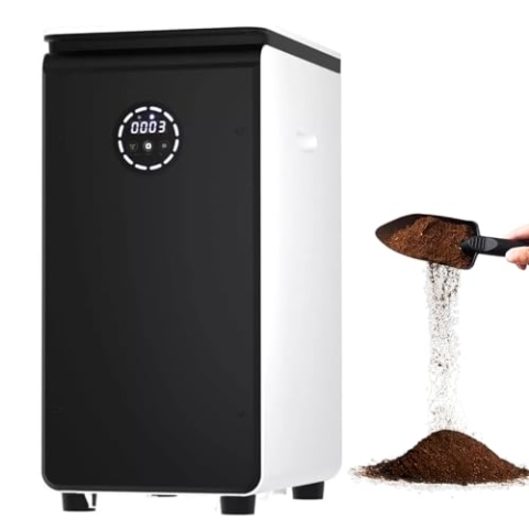 GEME 19L Elektrischer Komposter Küche, Weltweit erste Smarte Bio Kompostier Maschine, Dauerhafter Filter, Echte Kompostierung, Food Cycler, zu Organischem Kompost Werden, Elektrischer Kompostbehälter