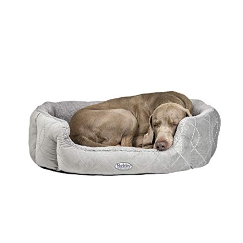 Nobby Komfort Bett oval "CENO" grau / grau L x B x H: 45 x 40 x 19 cm