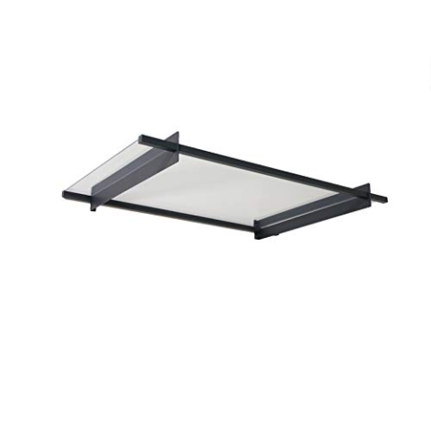 Canopia by Palram Vordach für Haustür Nancy 1500 Pultvordach 150 x 94 cm Grau Sonnenschutz Haustürvordach inkl. Regenrinne
