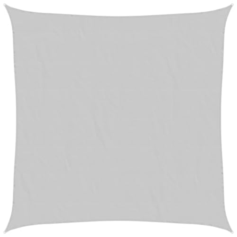 vidaXL Sonnensegel, Sonnenschutz UV Schutz für Balkon Garten Terrasse, Sonnendach Wasserfest, Windschutz Wetterschutz, Hellgrau 4x4m 100% Polyester Oxford