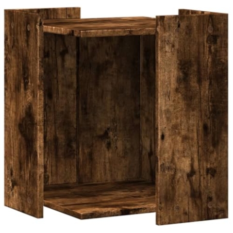 vidaXL Katzenklo Schrank, Katzenschrank Katzentoilette, Beistelltisch Katzenhaus, Katzenmöbel Verstecktes Design, Räuchereiche Holzwerkstoff