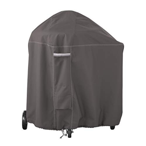 Classic Accessories Kugelgrillabdeckung für Weber Summit, Grill Abdeckung aus reißfestem Material mit Belüftungsöffnungen, Schutz vor Wetterbedingungen, Dunkle Taupe (102 cm Dm)