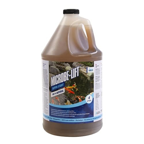 AquaForte Microbe-Lift Super Start Filterbakterien 4 Liter, Schnelles Starten der Biologie des (Bead) Filters, zum Abbau von organischen Abfällen, reduzierte Schlammbildung, Braun
